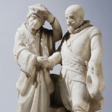 Leo Stracké: Erasmus and Piet Hein Shaking Hands Leo Stracké: Erasmus and Piet Hein Shaking Hands