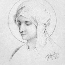 Petrus Arendzen: Pencil drawing Petrus Arendzen: Pencil drawing