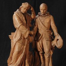 Leo Stracké: Erasmus and Piet Hein Shaking Hands Leo Stracké: Erasmus and Piet Hein Shaking Hands