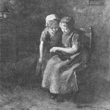 Petrus Arendzen: The Knitting Lesson (Albert Neuhuys) Petrus Arendzen: The Knitting Lesson (Albert Neuhuys)